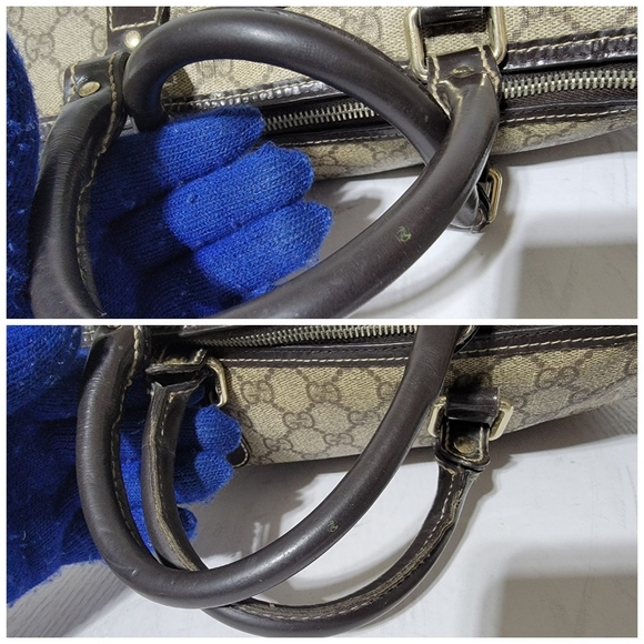 Gucci GG Supreme Joy Tote Canvas & Leather Bag - Picture 10 of 14